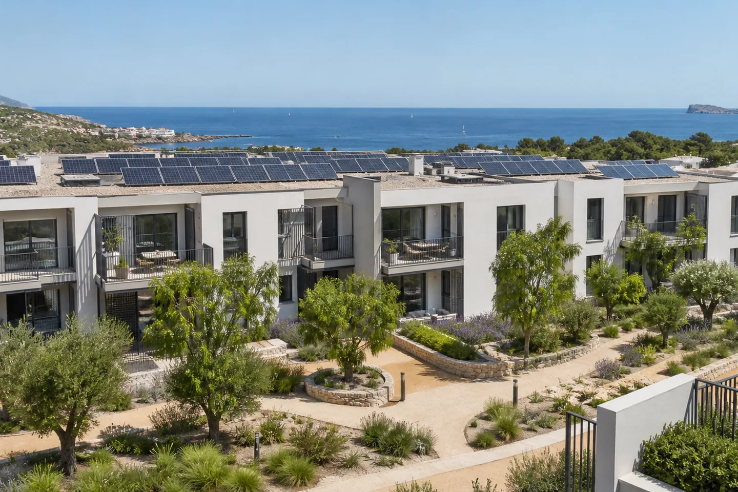 Shared rooftop solar on a coastal apartment community