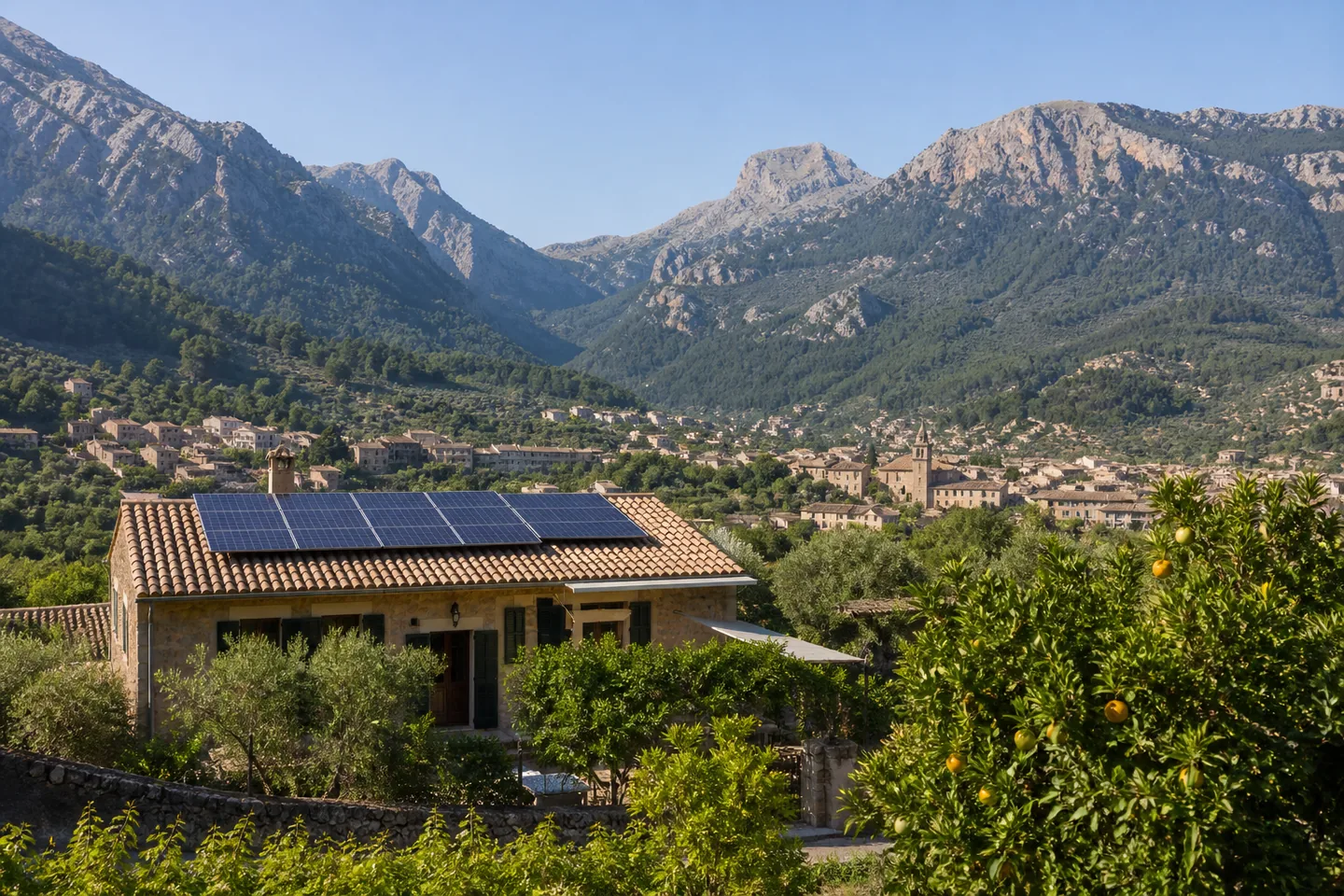 Solar-powered home in the Sóller valley